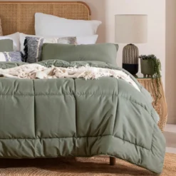 Snoozi Cube Green Microfibre Comforter Set