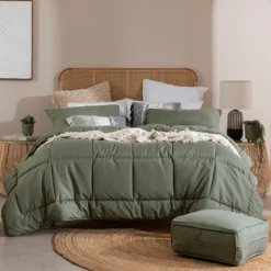 Snoozi Cube Green Microfibre Comforter Set