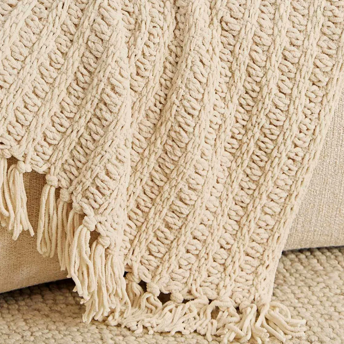 Sofia Chenille Chunky Knit Throw