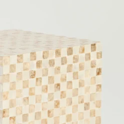 Soho Natural Capiz Check Side Table