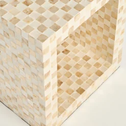 Soho Natural Capiz Check Side Table