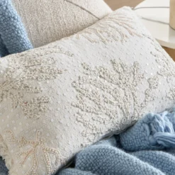 Solenne Coral Embroidered Cushion