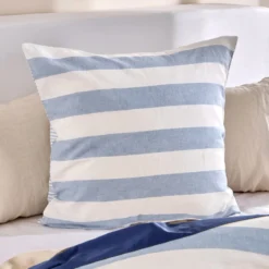 St Barts Light Blue Stripe European Pillowcase