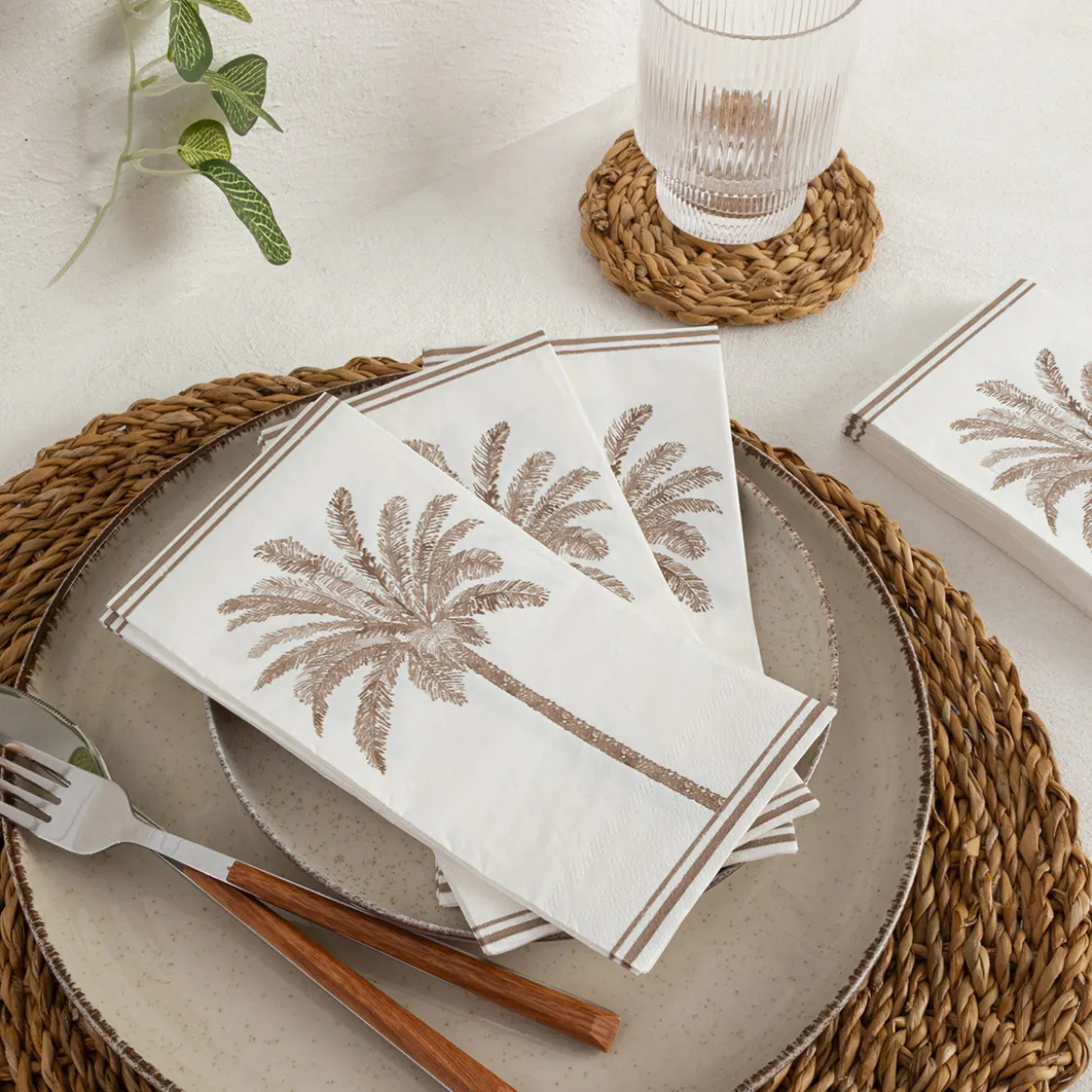 Tahiti Natural Palm Paper Napkin 20 Pack