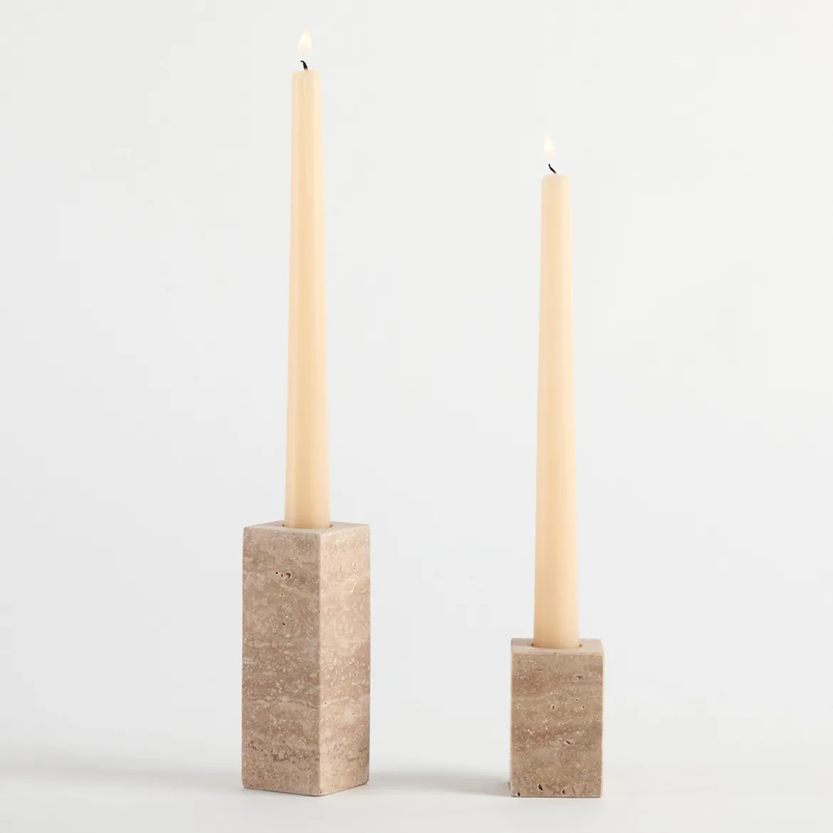 Tarra Travertine Candle Holder