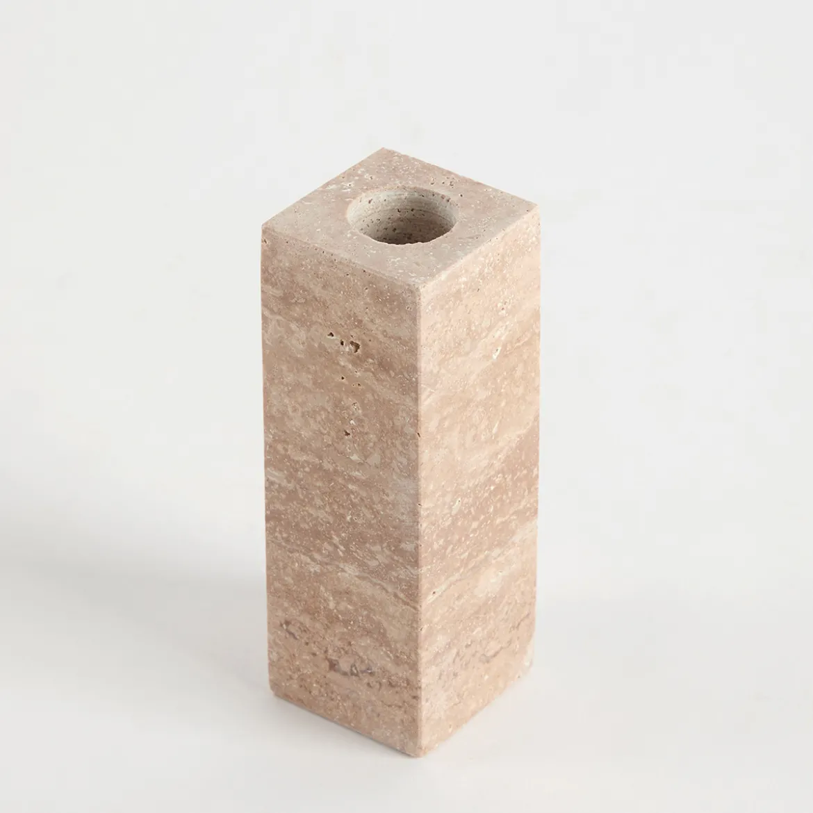 Tarra Travertine Candle Holder