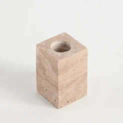 Tarra Travertine Candle Holder