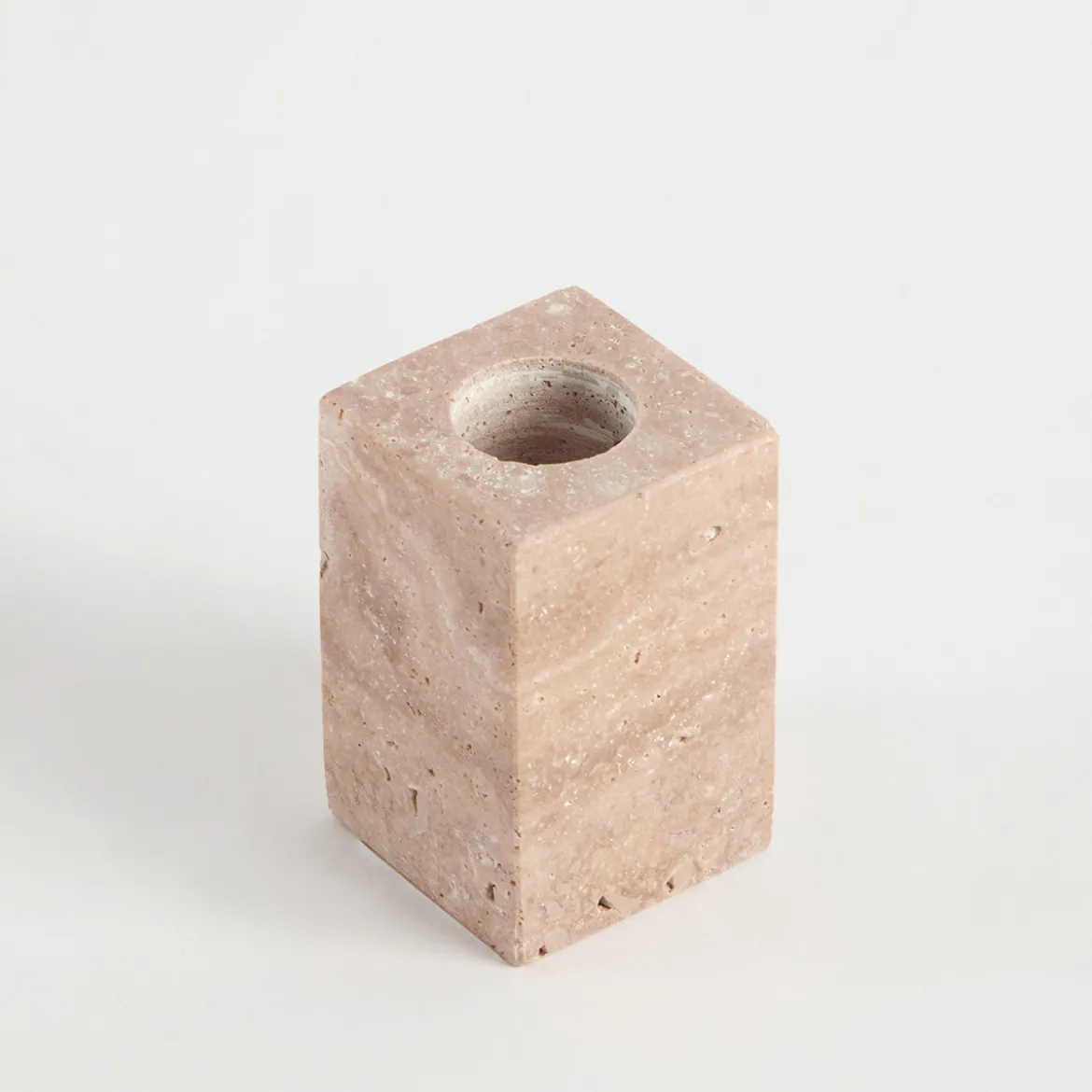 Tarra Travertine Candle Holder