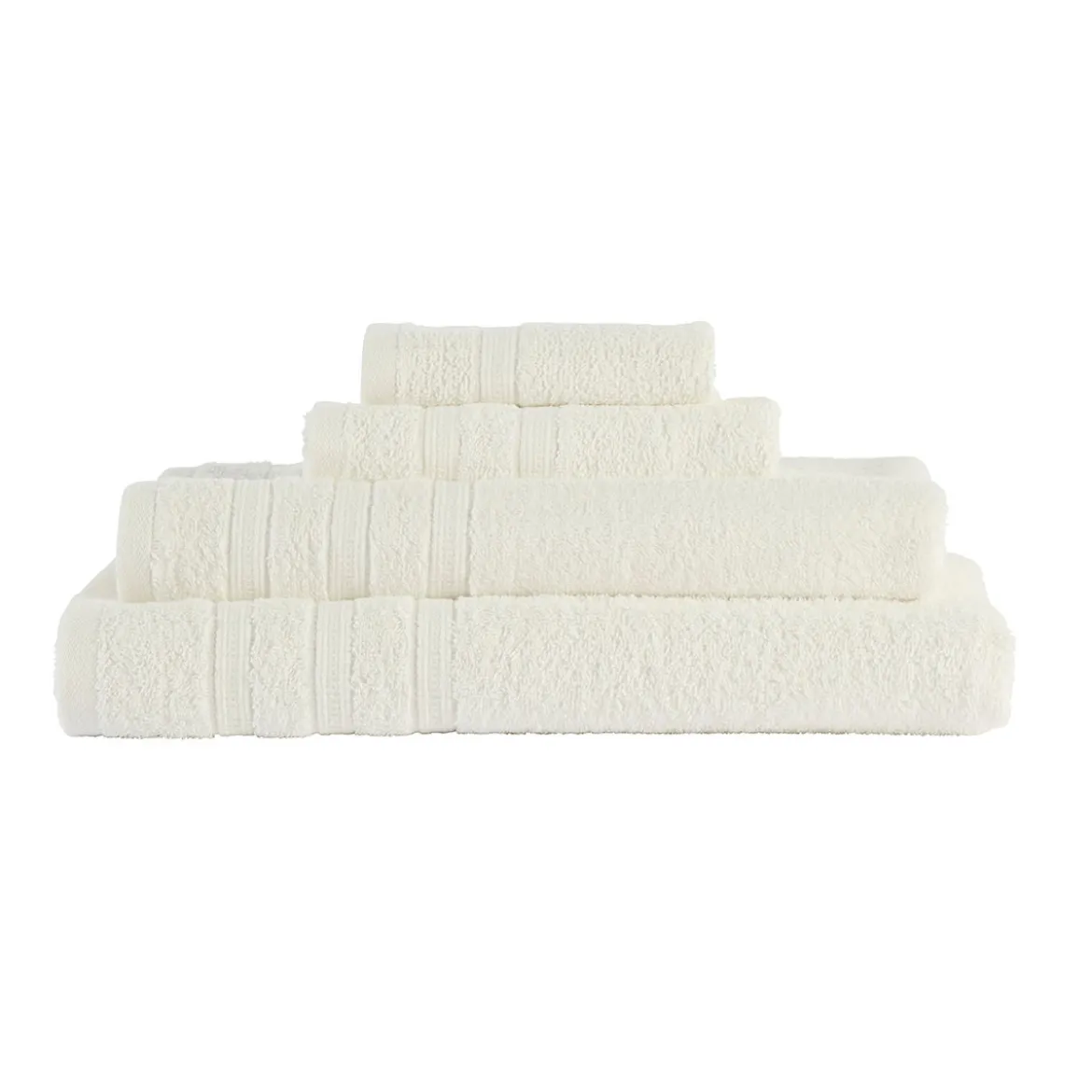 Tempo White Cotton Towel Range
