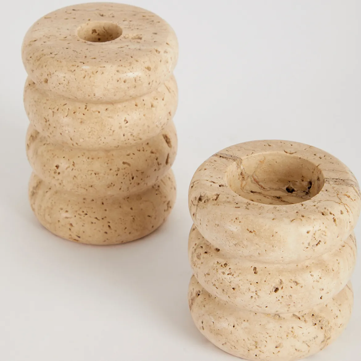 Travertine Candle Holder