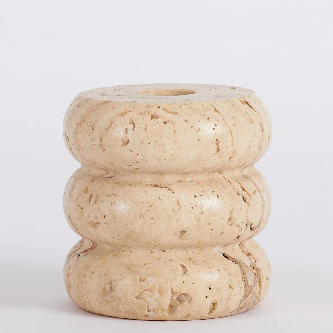 Travertine Candle Holder