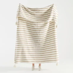 Vale Stripe Chenille Extra large Throw