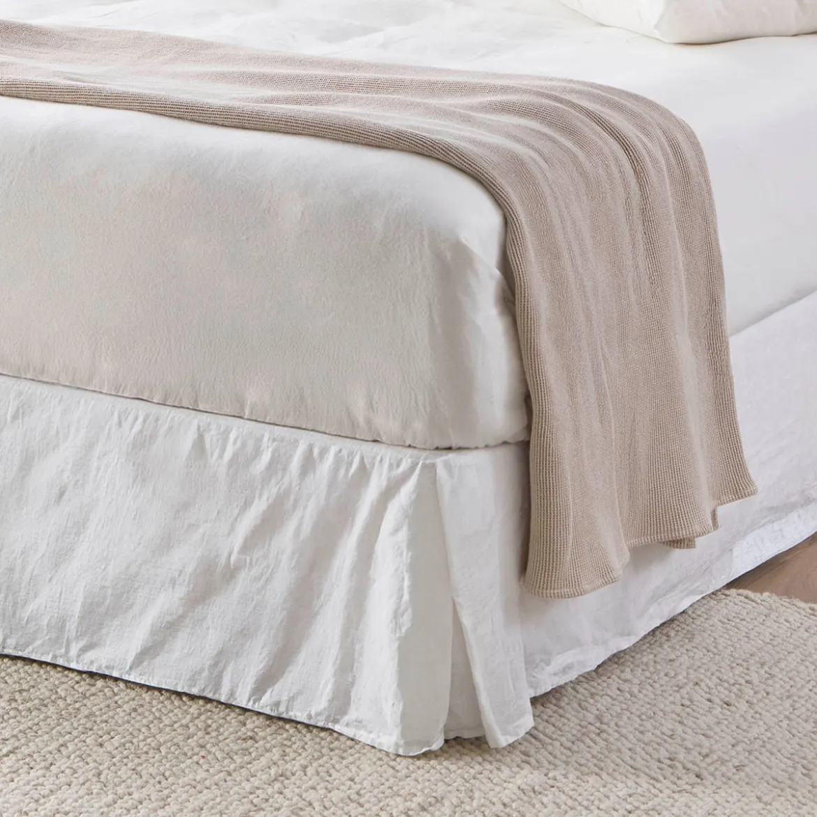 Vanilla Cotton Flannelette Fitted Sheet