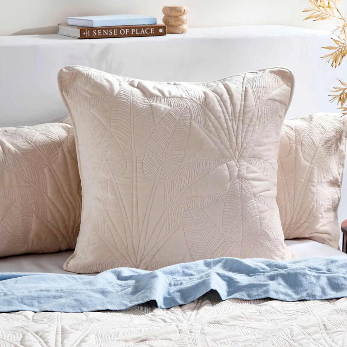 Velvet Palms Natural European Pillowcase