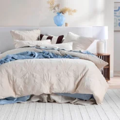 Velvet Palms Natural Quilt Cover Set
