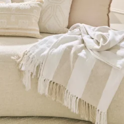 Vera Boucle Stripe Extra Large Throw