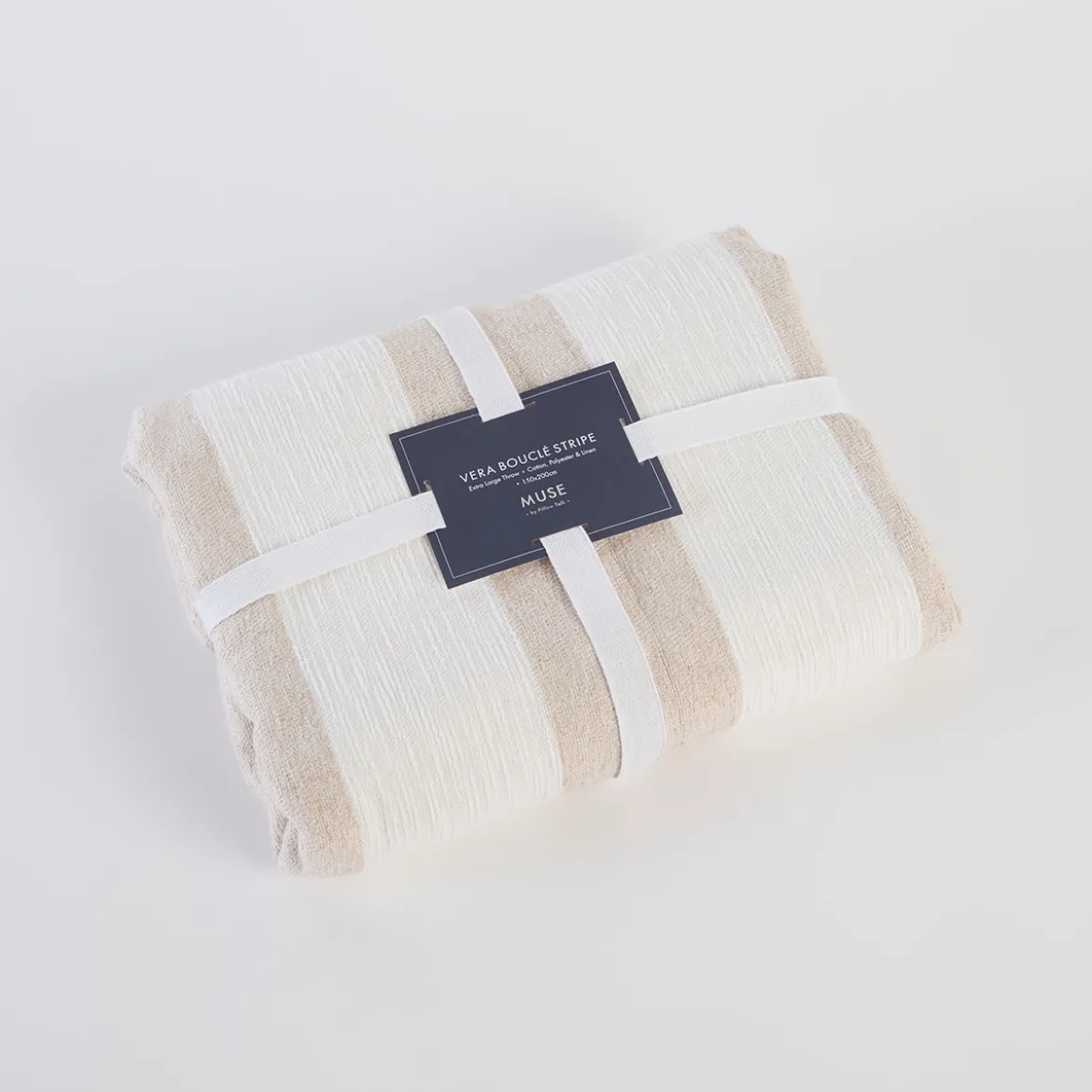 Vera Boucle Stripe Extra Large Throw