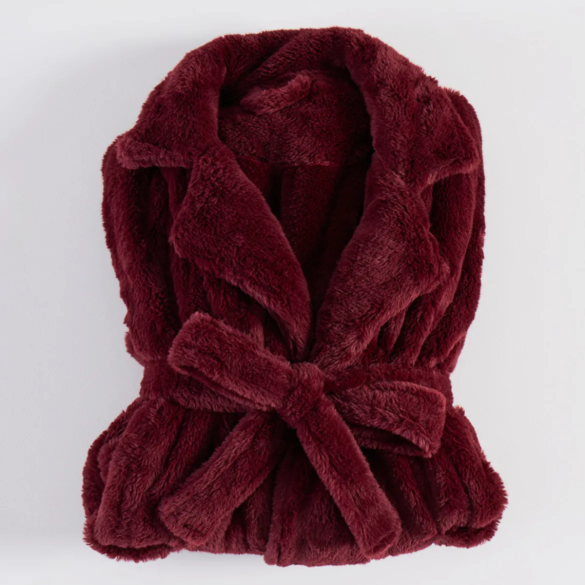 Victoria Mahogany Faux Fur Bath Robe