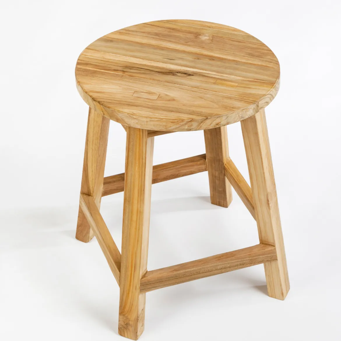 Ward Recycled Teak Round Stool