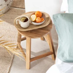 Ward Recycled Teak Round Stool