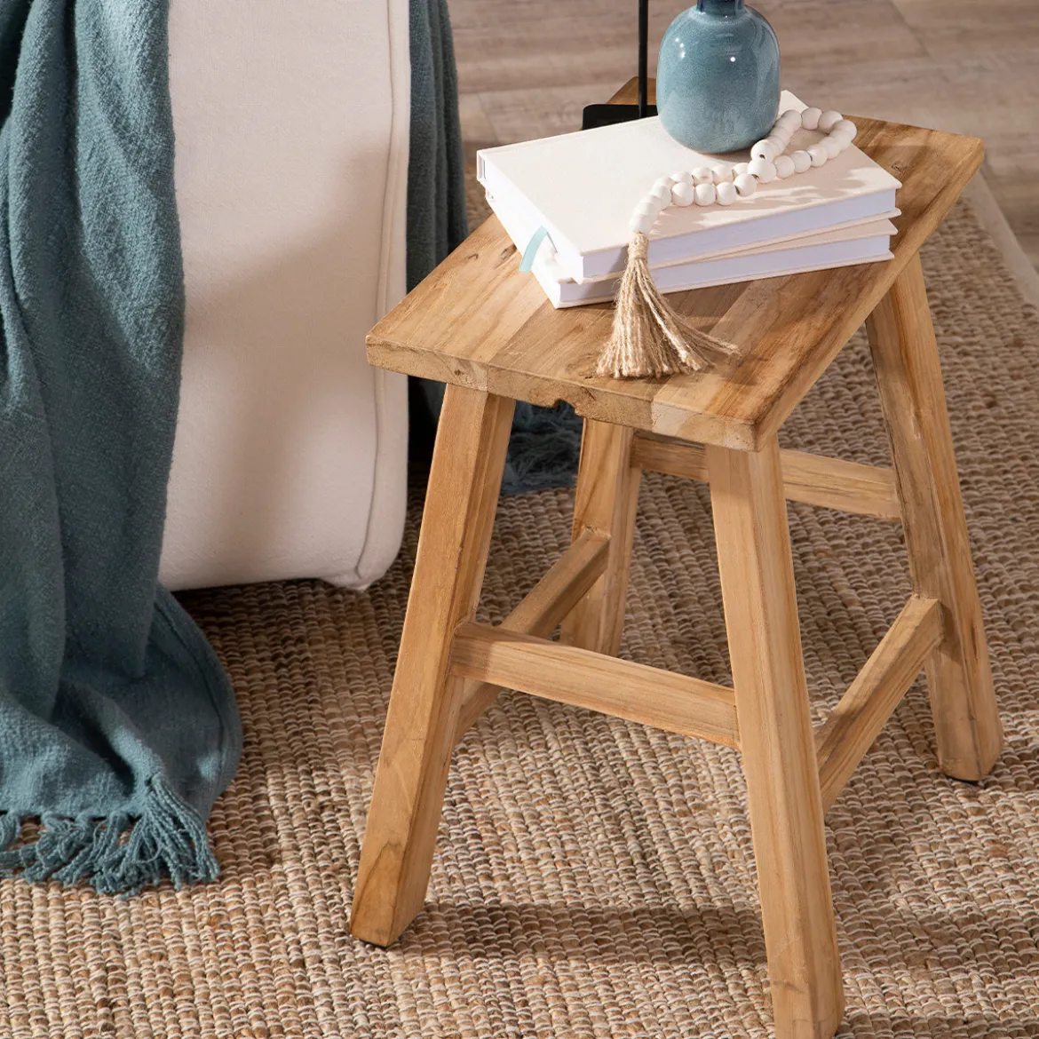 Ward Recycled Teak Stool