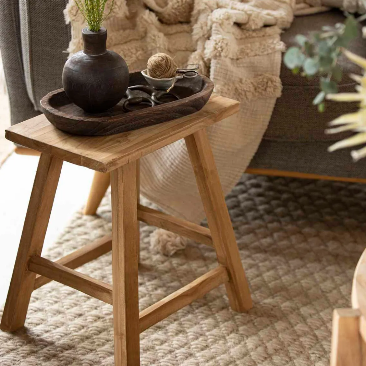 Ward Recycled Teak Stool