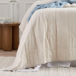 Washed Linen Coverlet Set