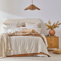 Washed Linen Coverlet Set