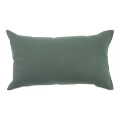 Washed Linen Dark Green King Pillowcase Pair