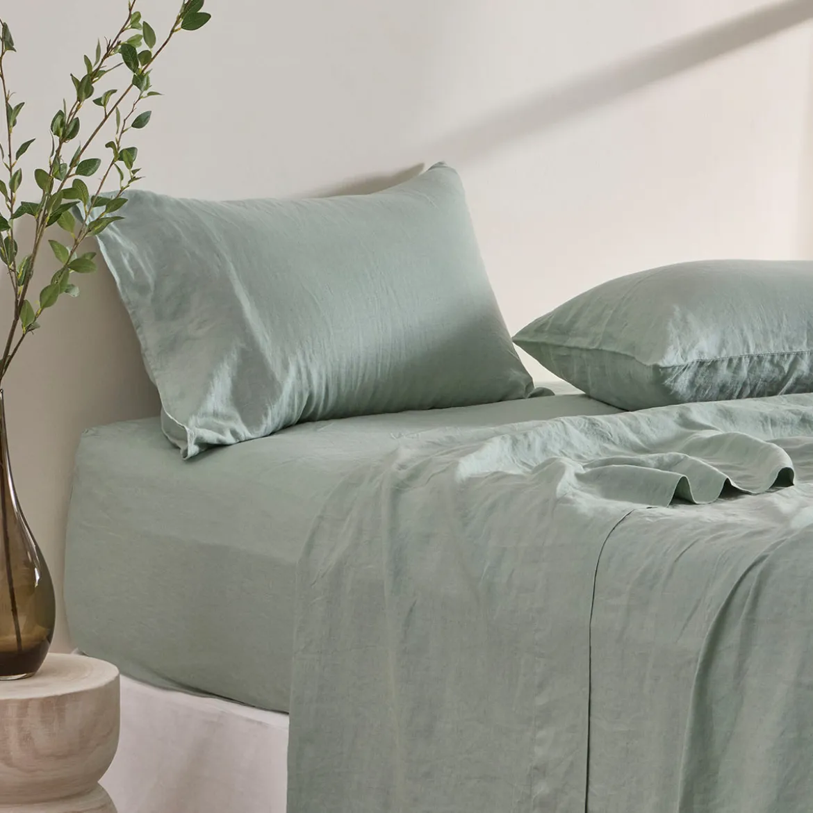 Washed Linen Fitted Sheet