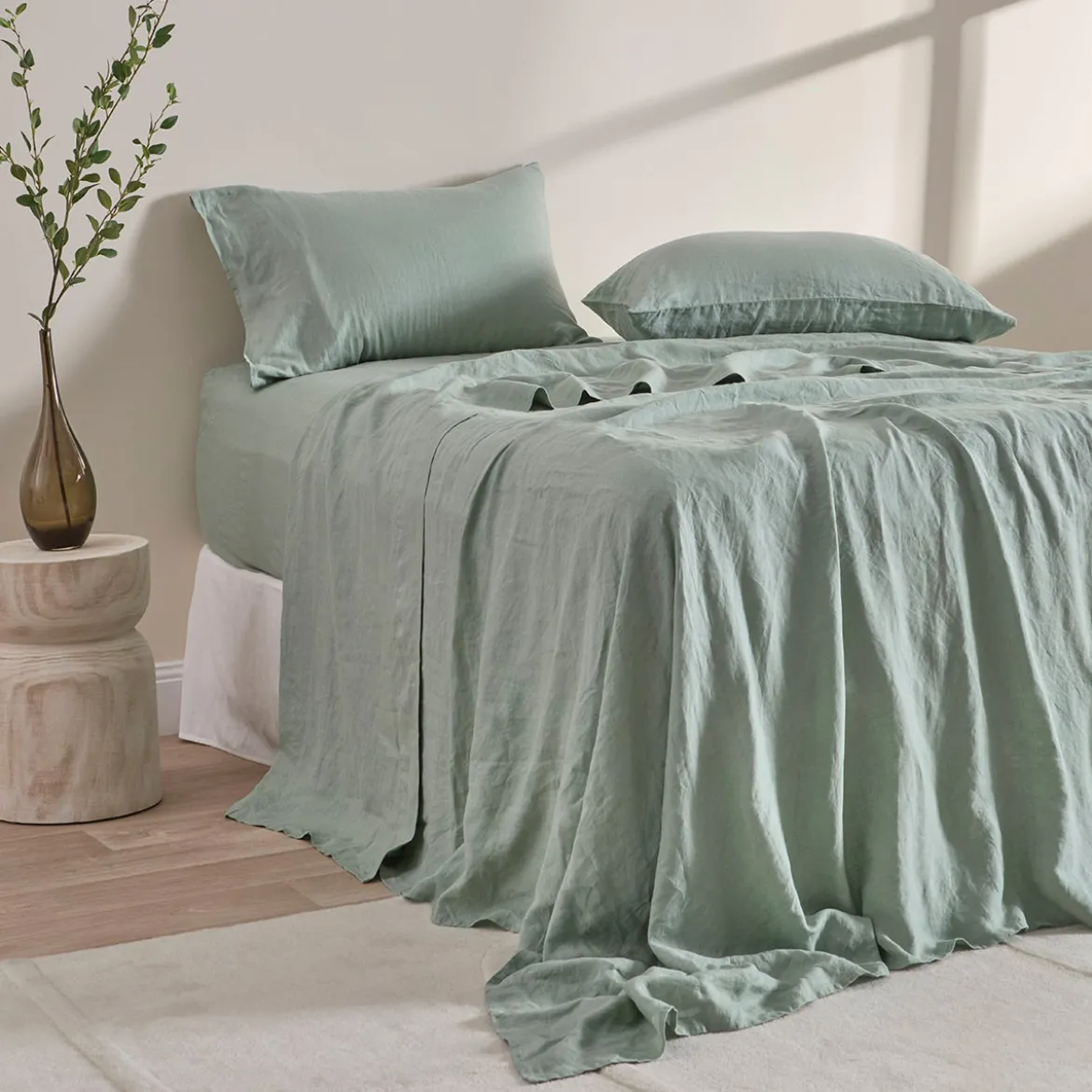 Washed Linen Flat Sheet