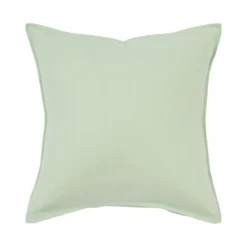 Washed Linen Look Matcha Green European Pillowcase