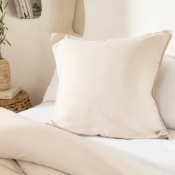 Washed Linen Look Natural European Pillowcase