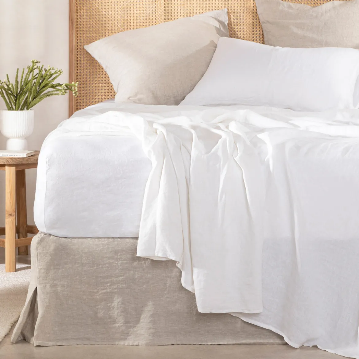 Washed Linen Stone Valance