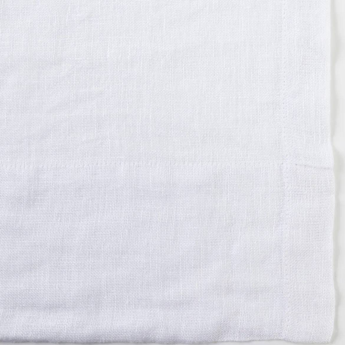 Washed Linen White Sheer Curtain Pair 180 x 250cm