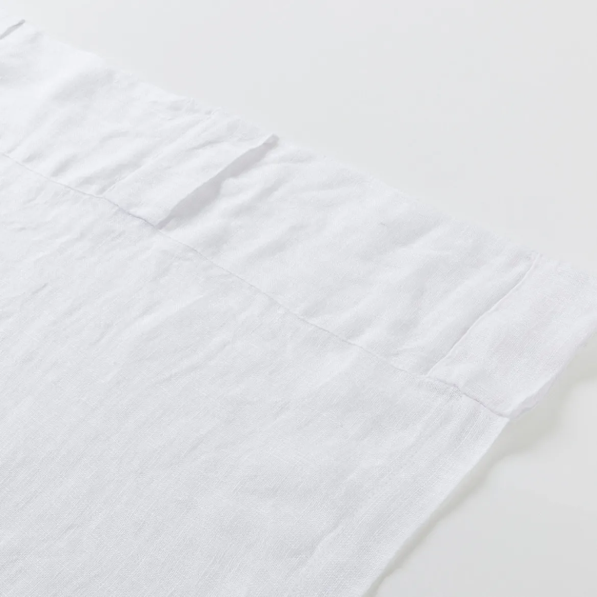 Washed Linen White Sheer Curtain Pair 180 x 250cm