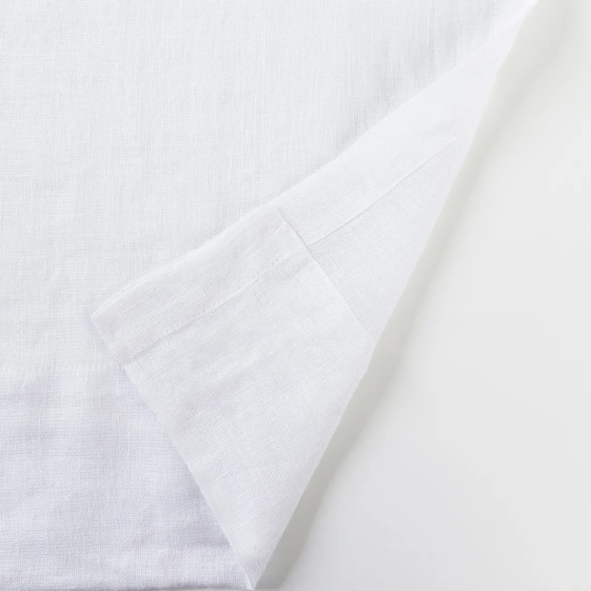 Washed Linen White Sheer Curtain Pair 180 x 250cm