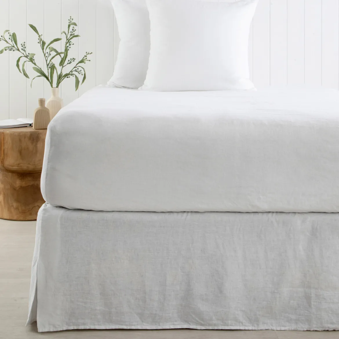 Washed Linen White Valance