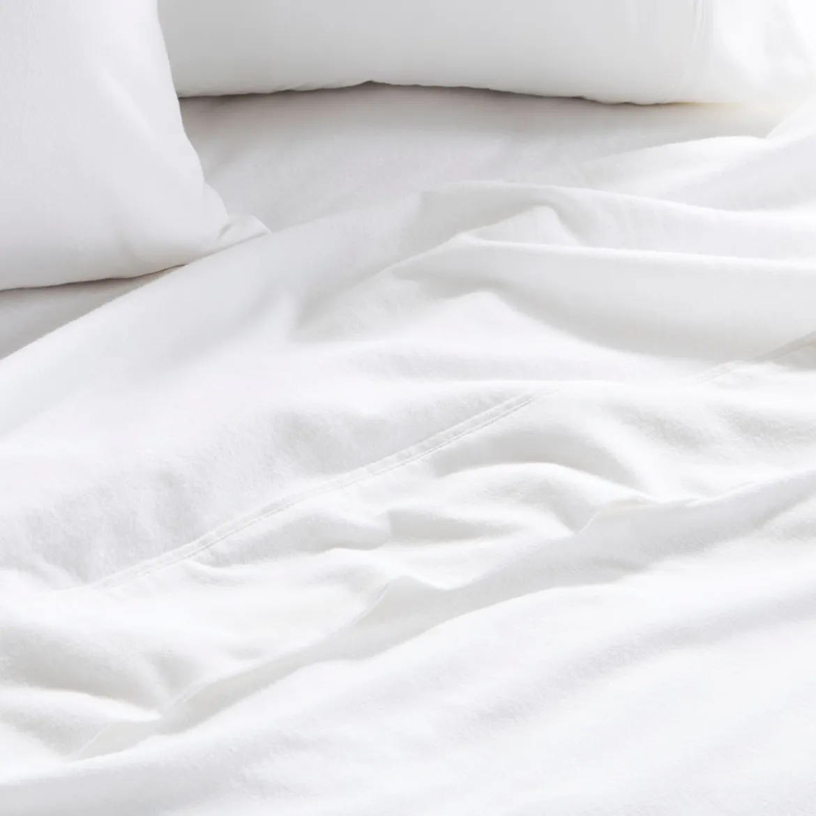 White Cotton Flannelette Sheet Set