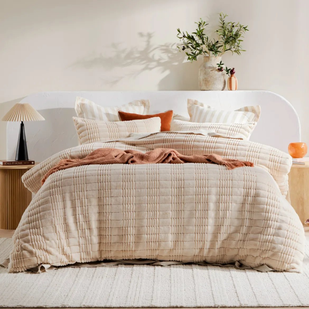 Winston Faux Fur Quilt Cover Set