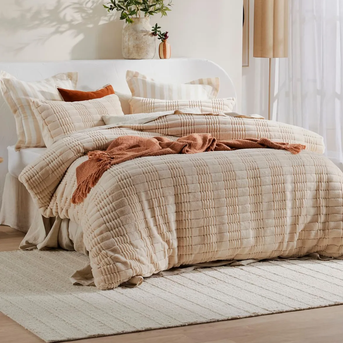 Winston Faux Fur Quilt Cover Set