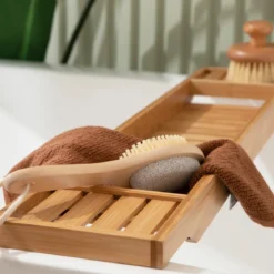 Wooden Bath Brush and Pumice Stone