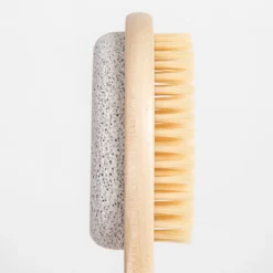 Wooden Bath Brush and Pumice Stone
