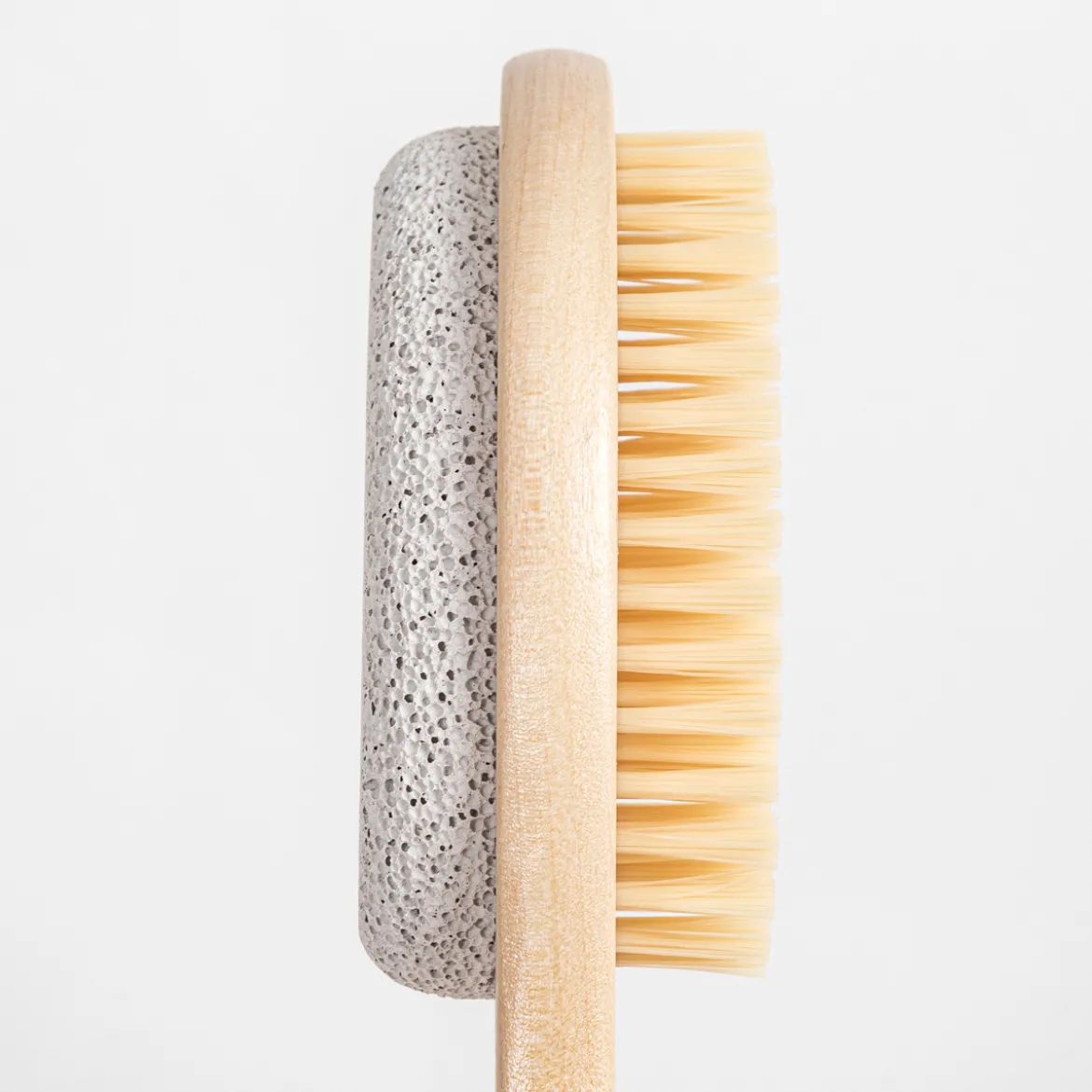 Wooden Bath Brush and Pumice Stone